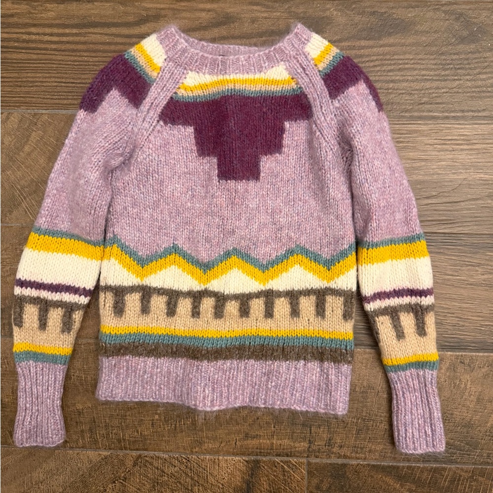 J. Crew Multicolor Geometric Knit Sweater
